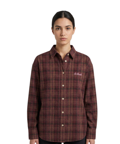 Chemise Tartan Snoopy de MC2 Saint Barth en flanelle