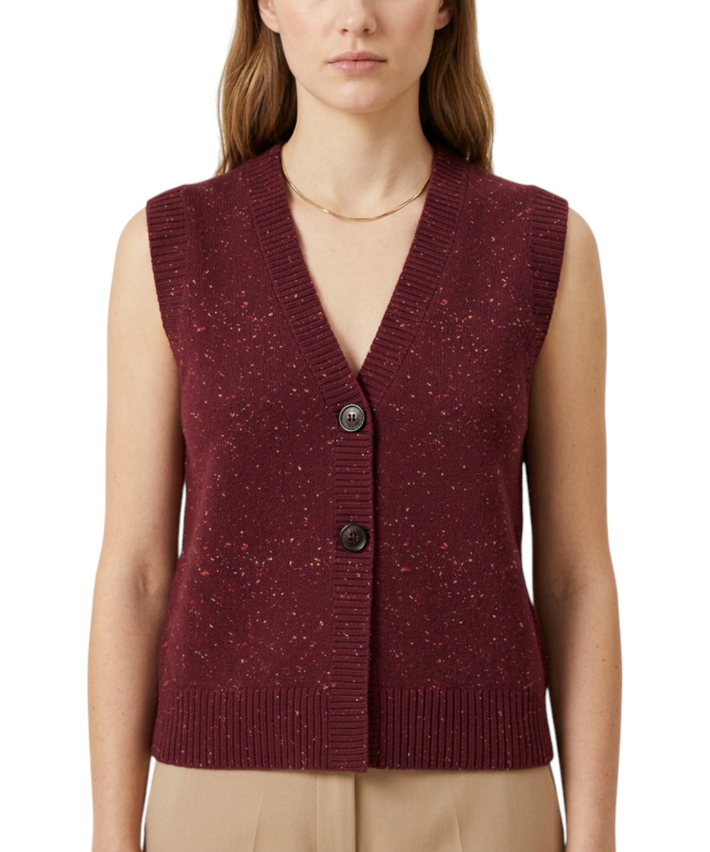 Gilet donna MC2 Saint Barth in lana con Bottoni