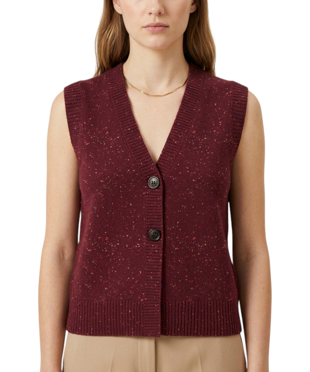 Gilet donna MC2 Saint Barth in lana con Bottoni