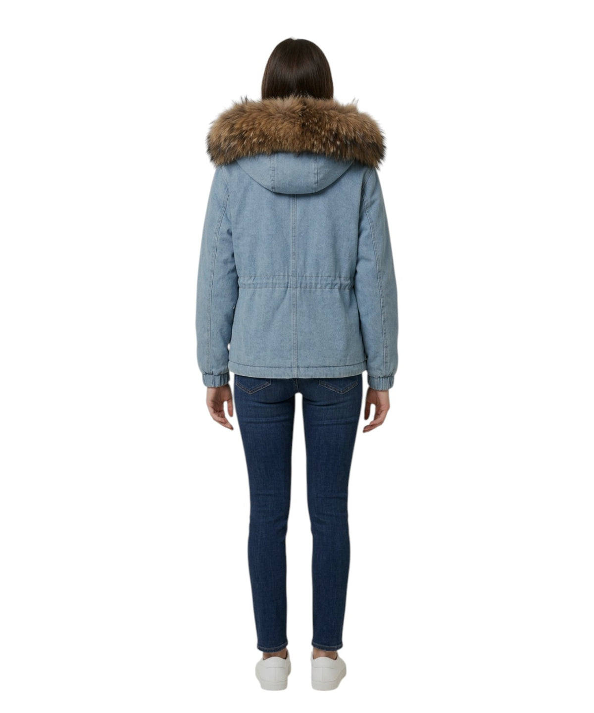 Giacca Donna in Denim con Pelliccia di Mc2 Saint Barth
