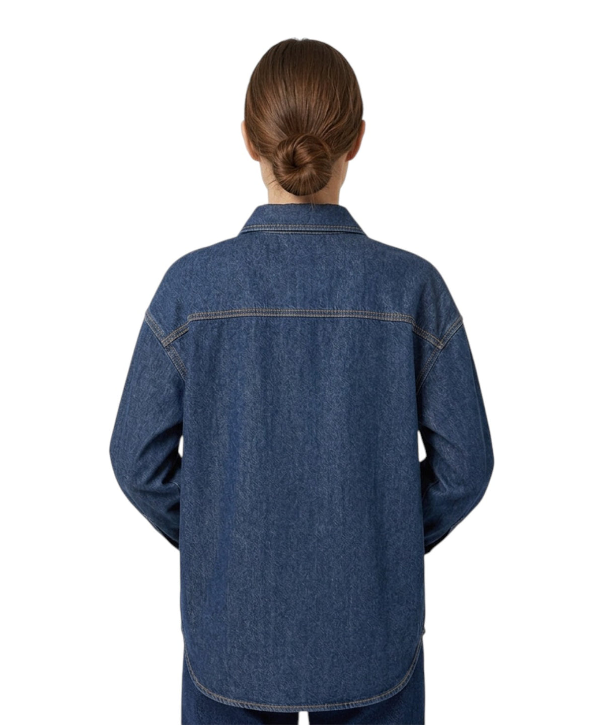 Chemise femme Gigy en denim avec broderie Poodle