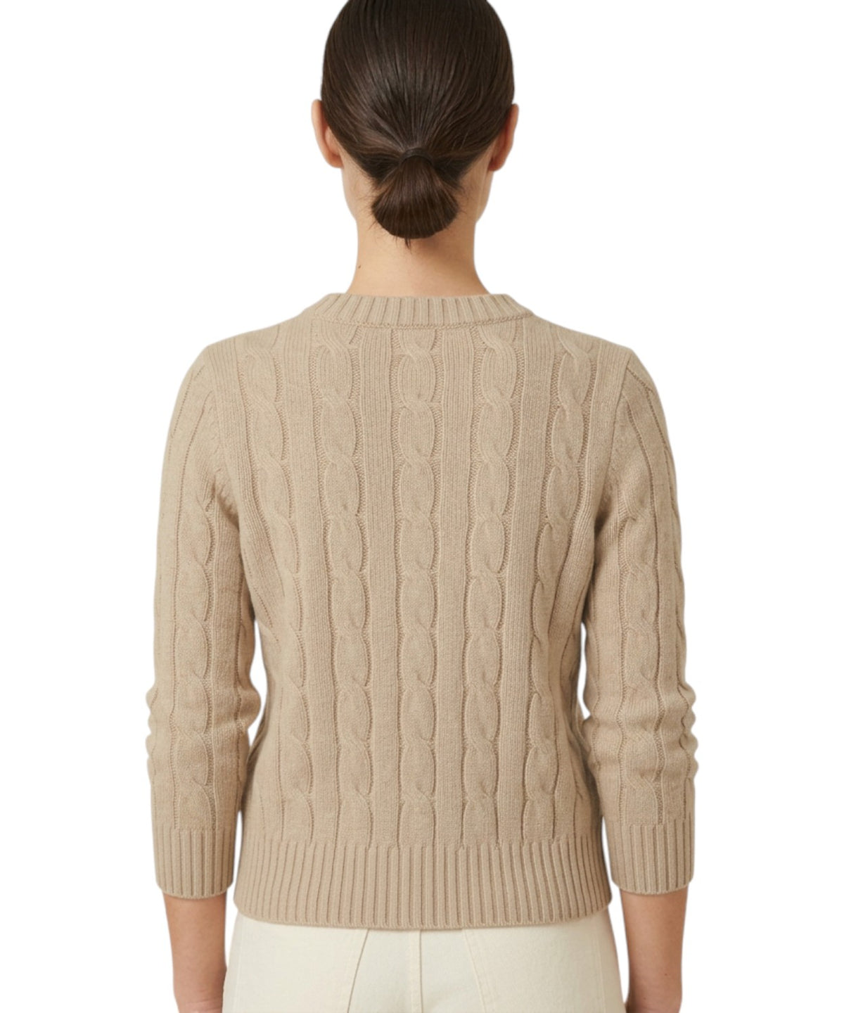 Pull New Queen en laine torsadée avec broderie Minnie