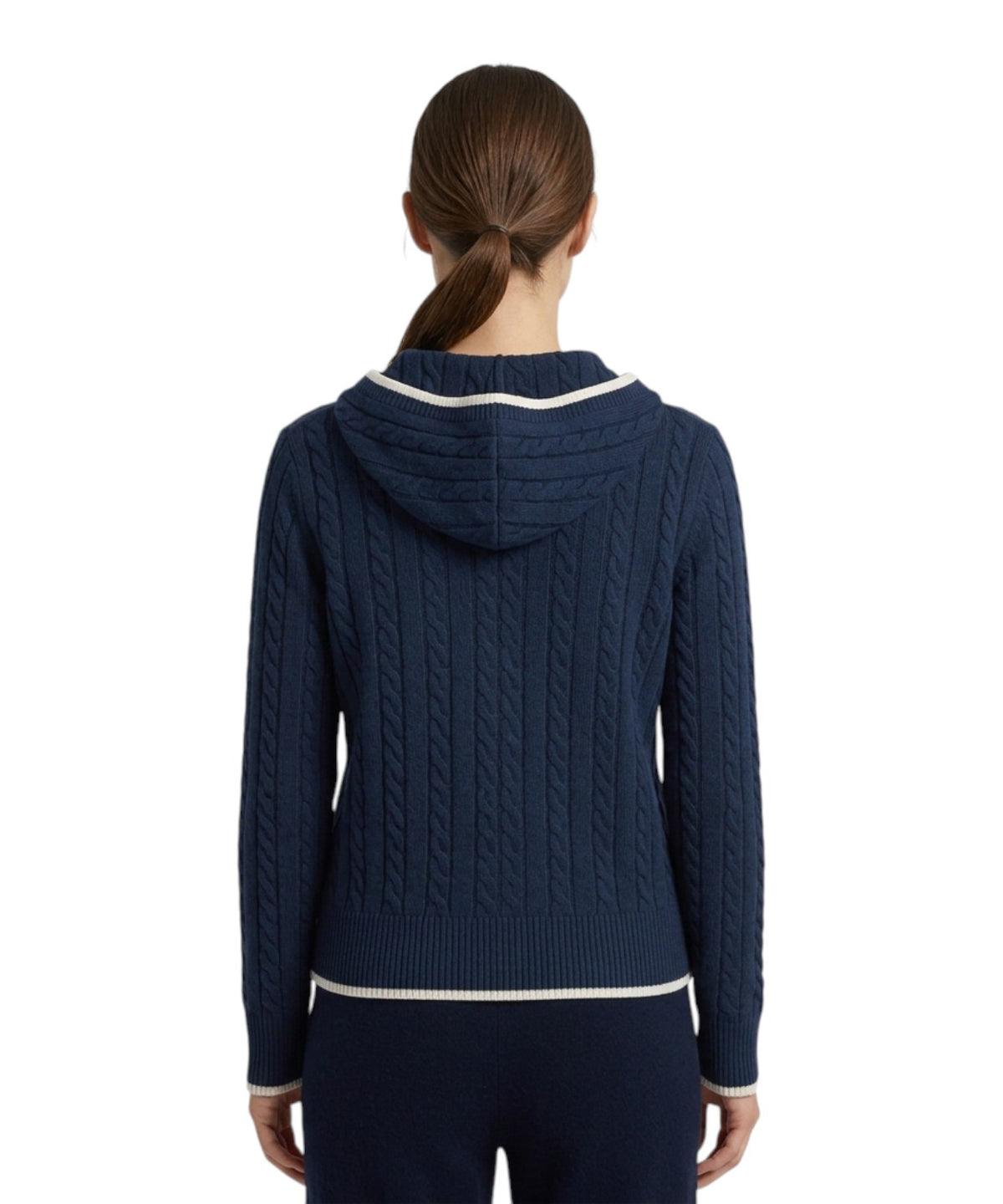 Pull femme MC2 Saint Barth Laurent torsadé à capuche