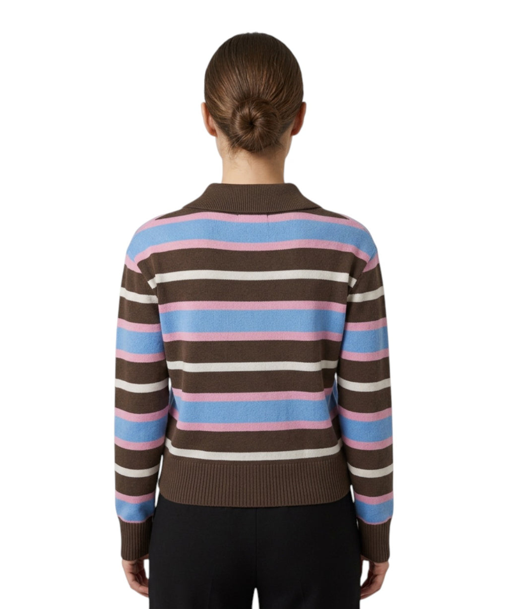 Pull femme MC2 Saint Barth Hadidy avec col et boutons
