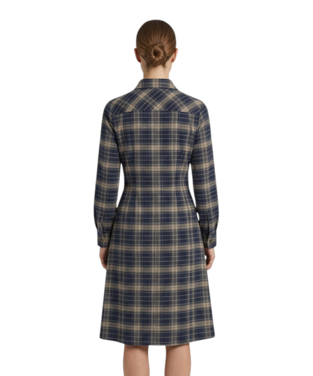 Abito Chemisier Alys in Flanella Tartan Check