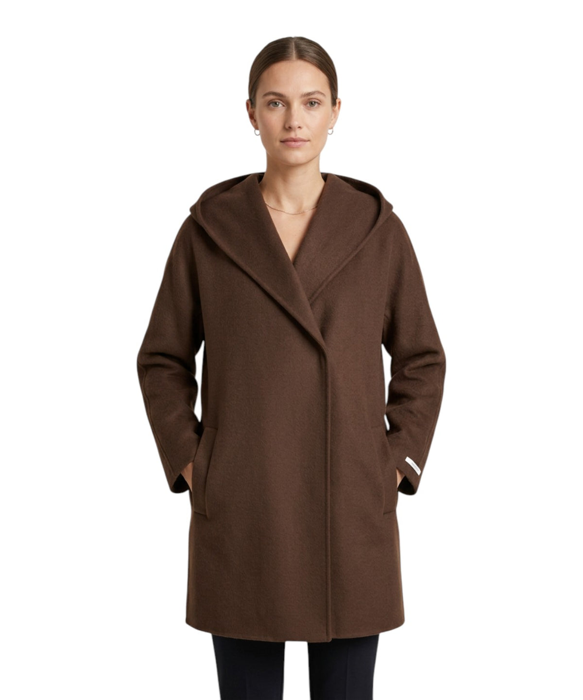 Cappotto donna Landa in Panno di Lana con Cappuccio