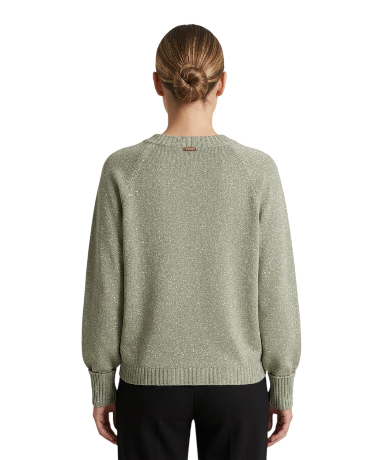 Maglione Twinset con Lurex e Risvolto Maniche
