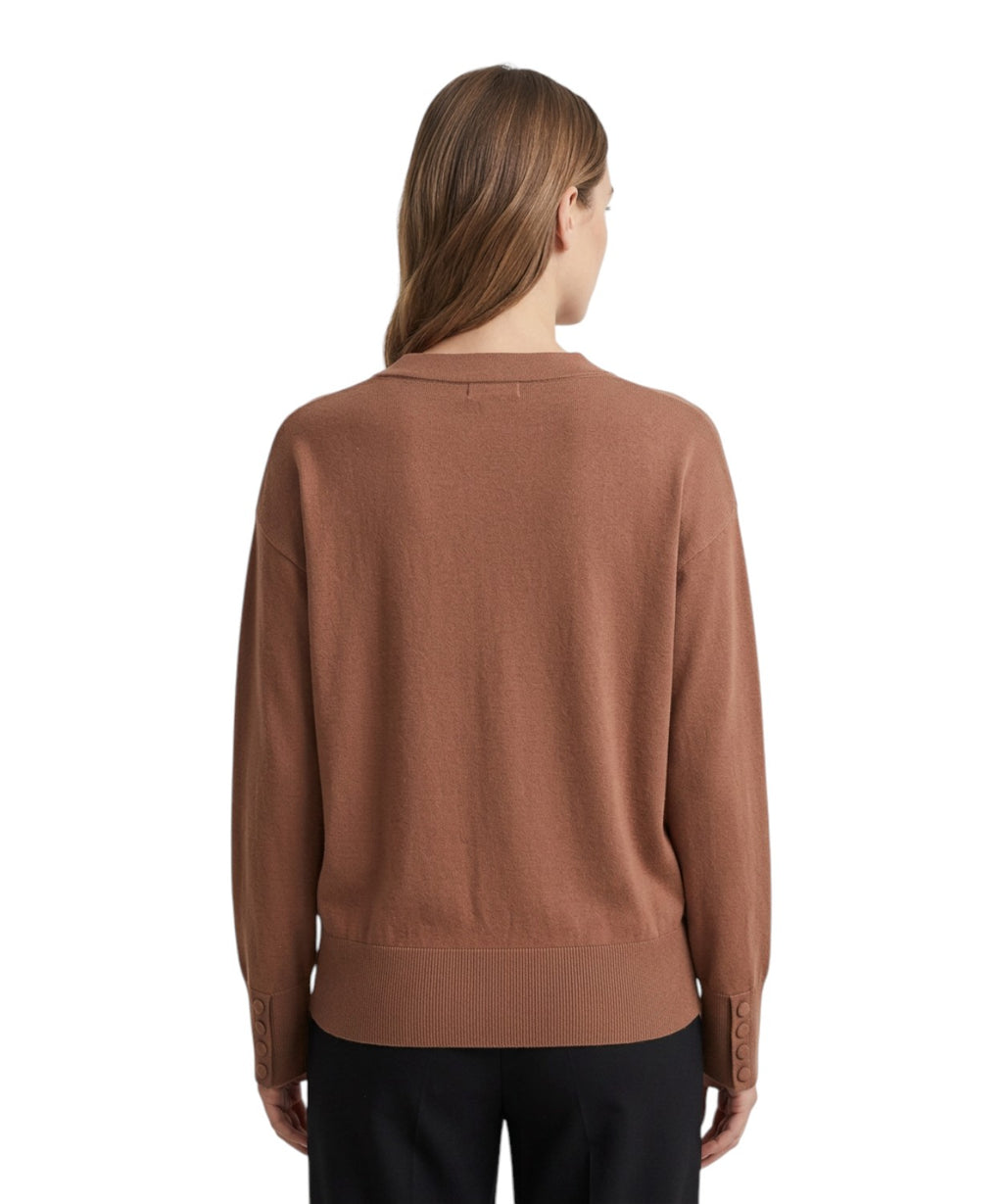 Maglia Marella FACELLA in filo di cotone con scollo a V