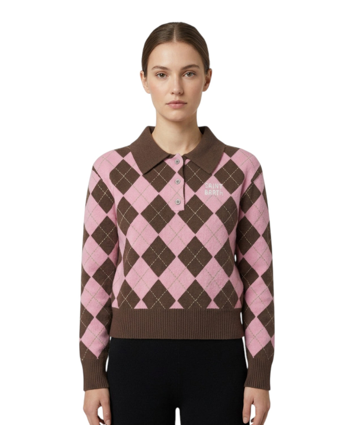 Pull femme MC2 Saint Barth Hadidy avec col et boutons