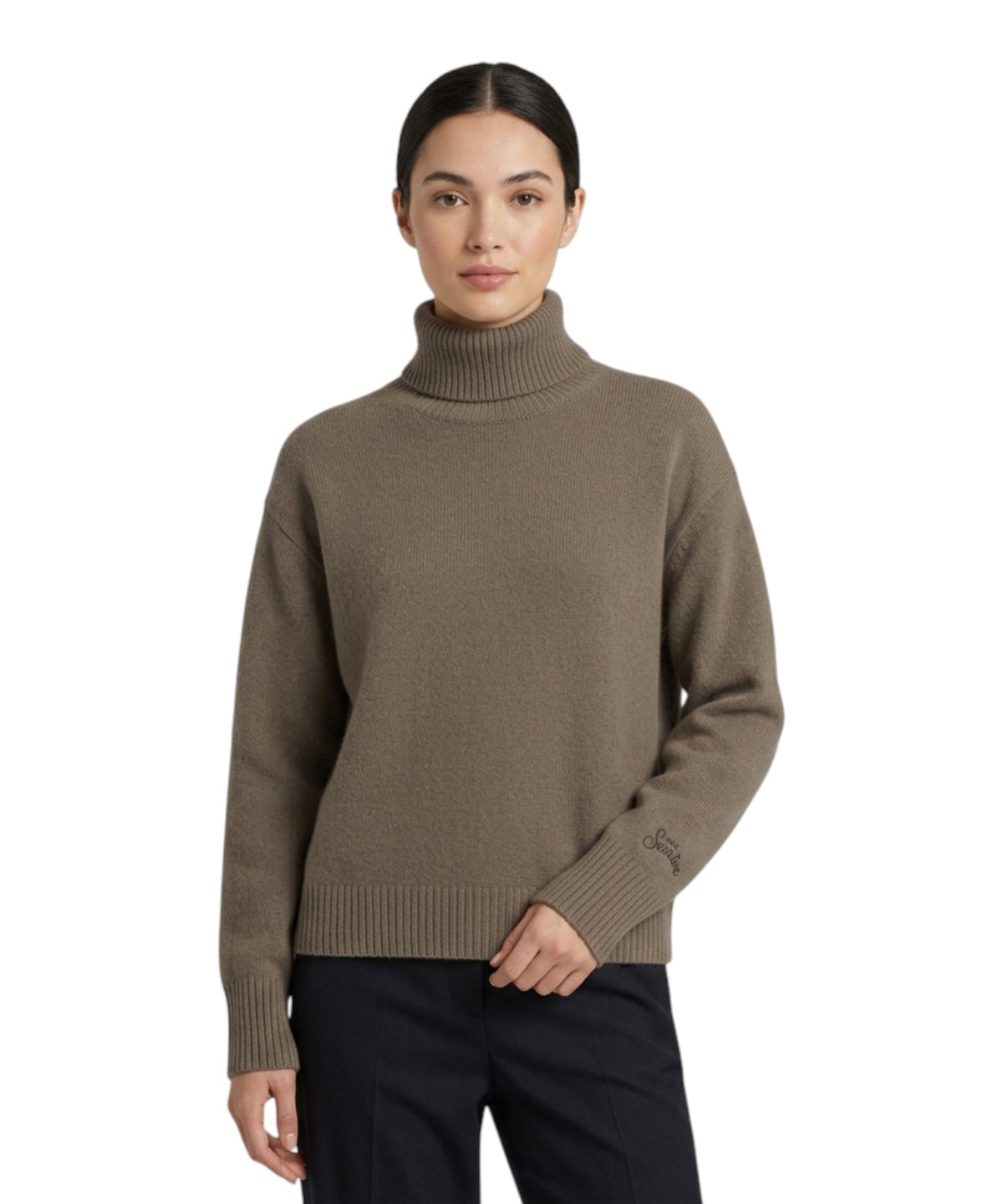 Pull femme MC2 Saint Barth Edna en laine à col montant