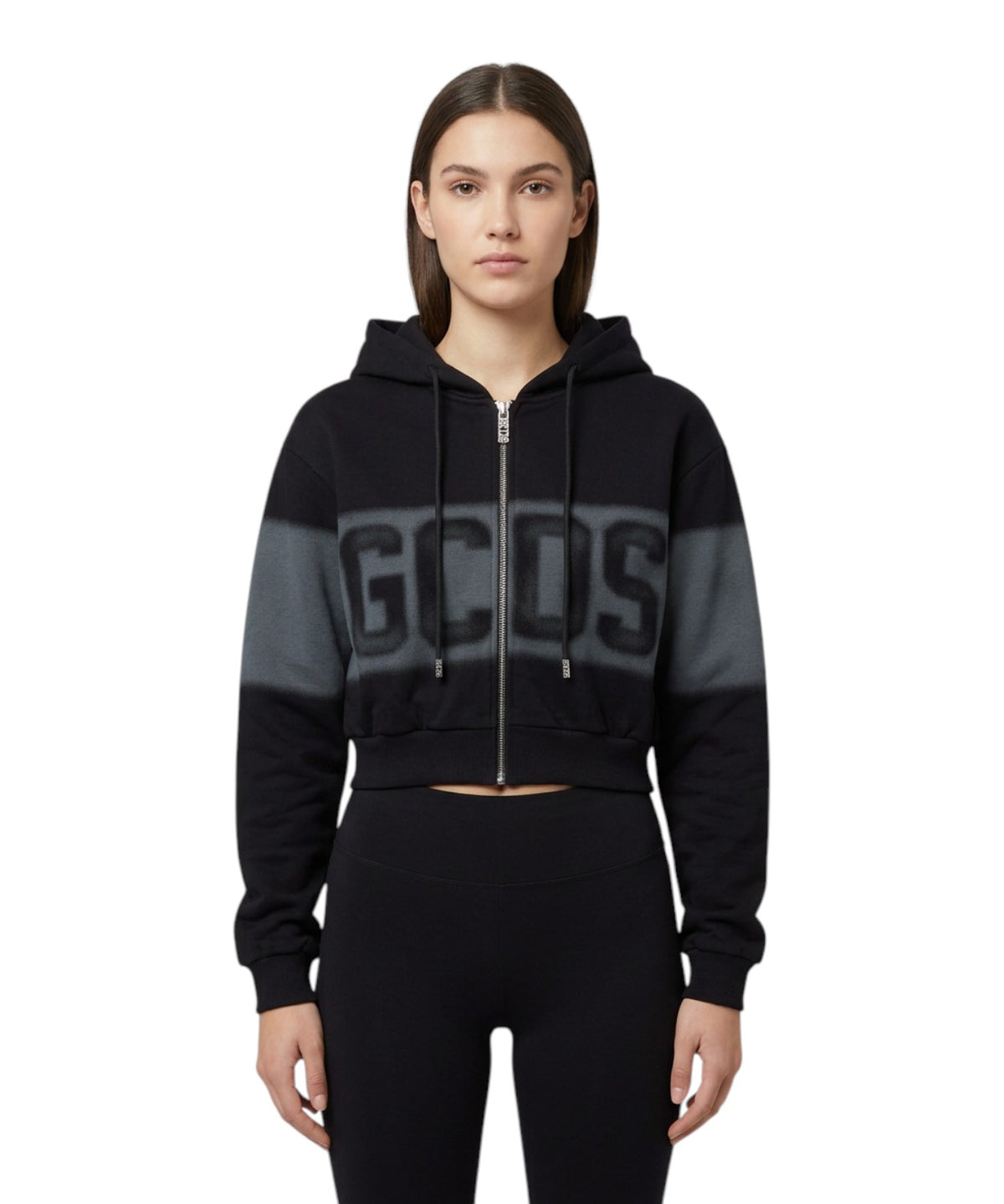 Sweat à capuche GCDS Zip Spray Logo