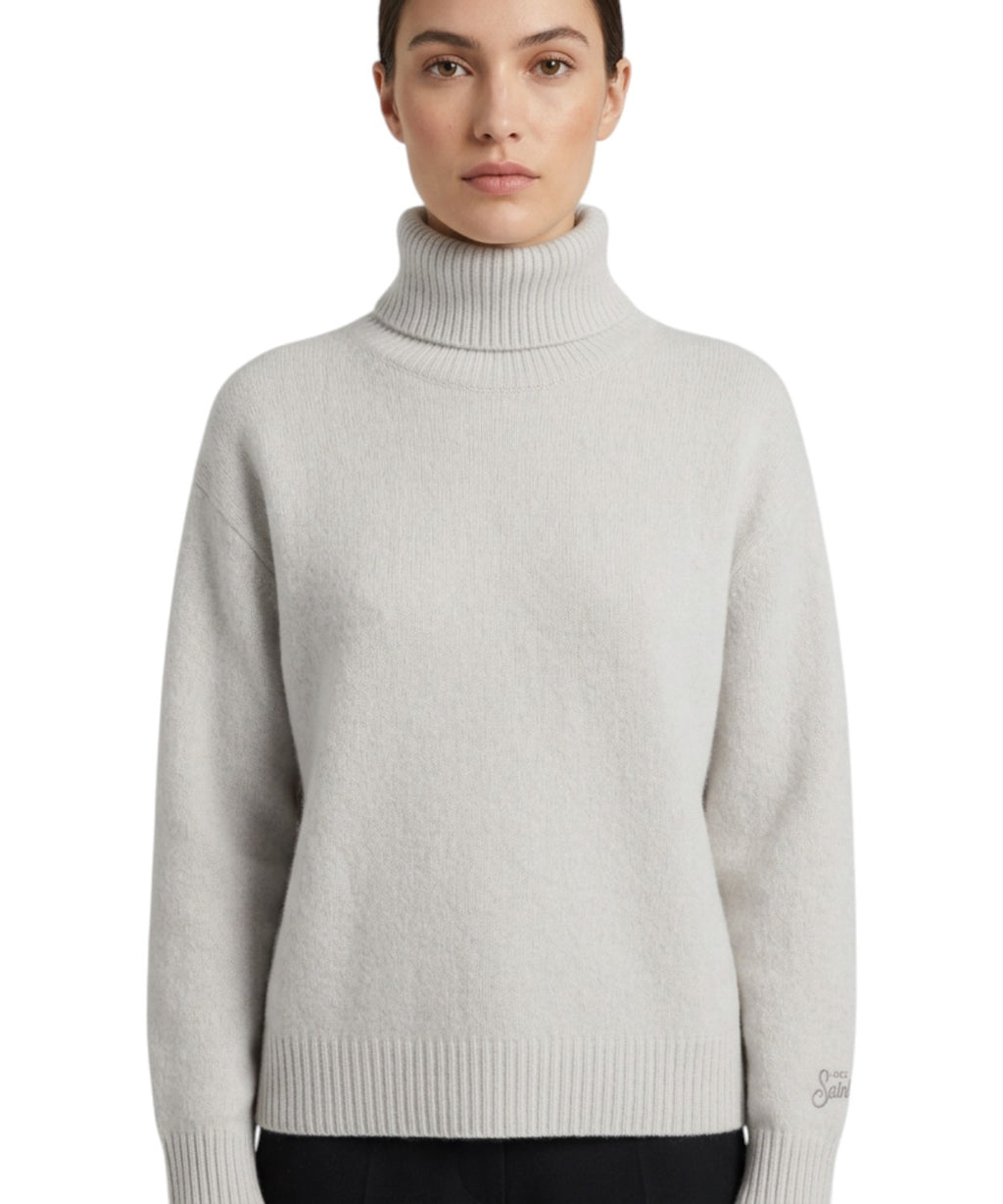 Pull femme MC2 Saint Barth Edna en laine à col montant
