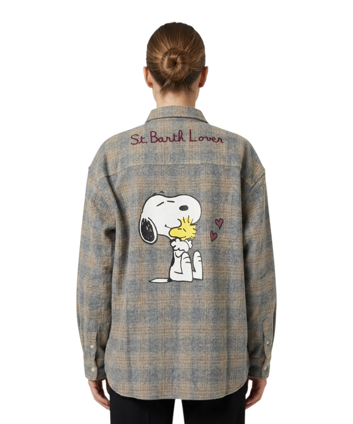 Camicia Tartan Snoopy di MC2 Saint Barth in Flanella