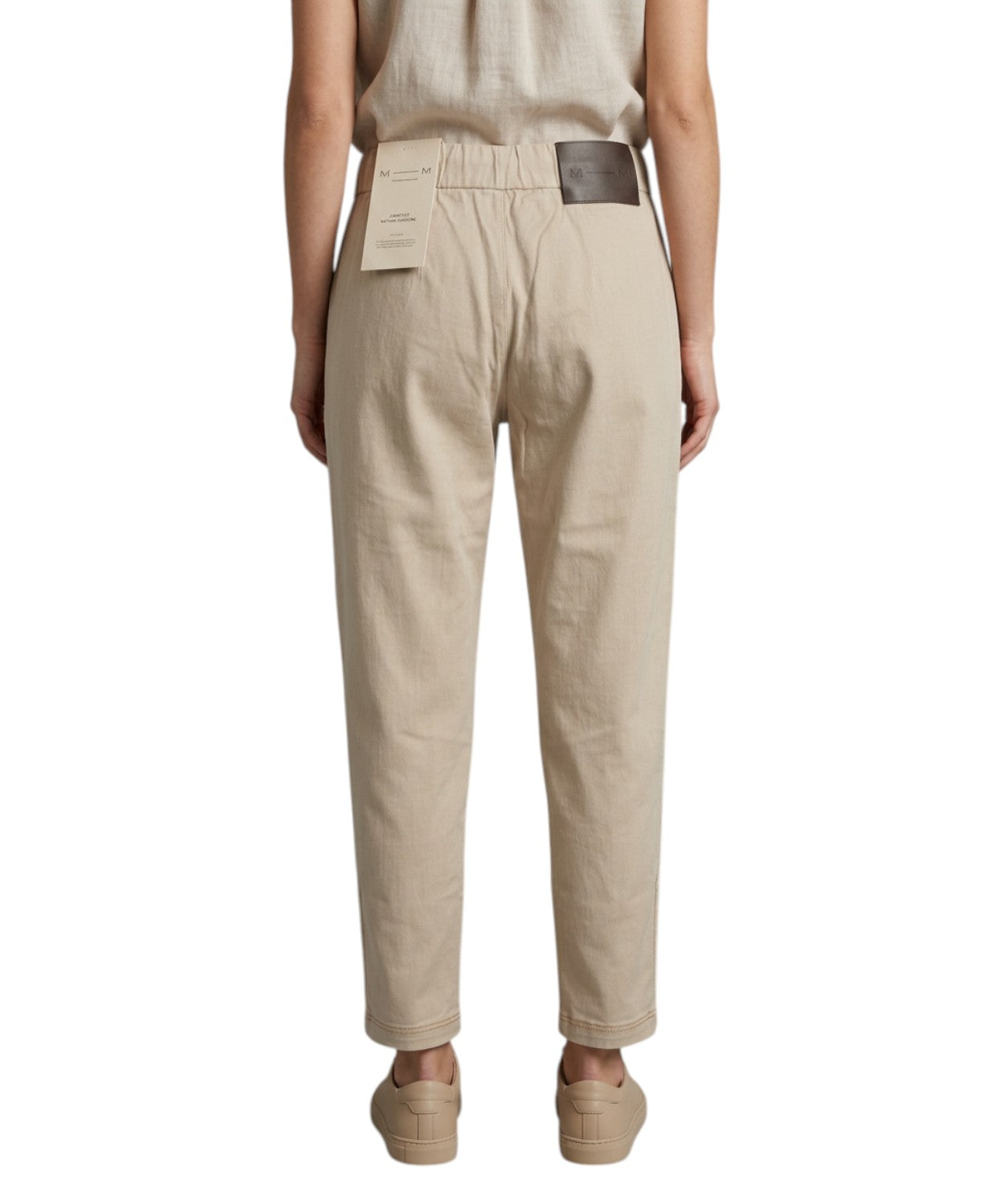 Pantaloni Carrot Fit con Cinturino Elastico per Donna