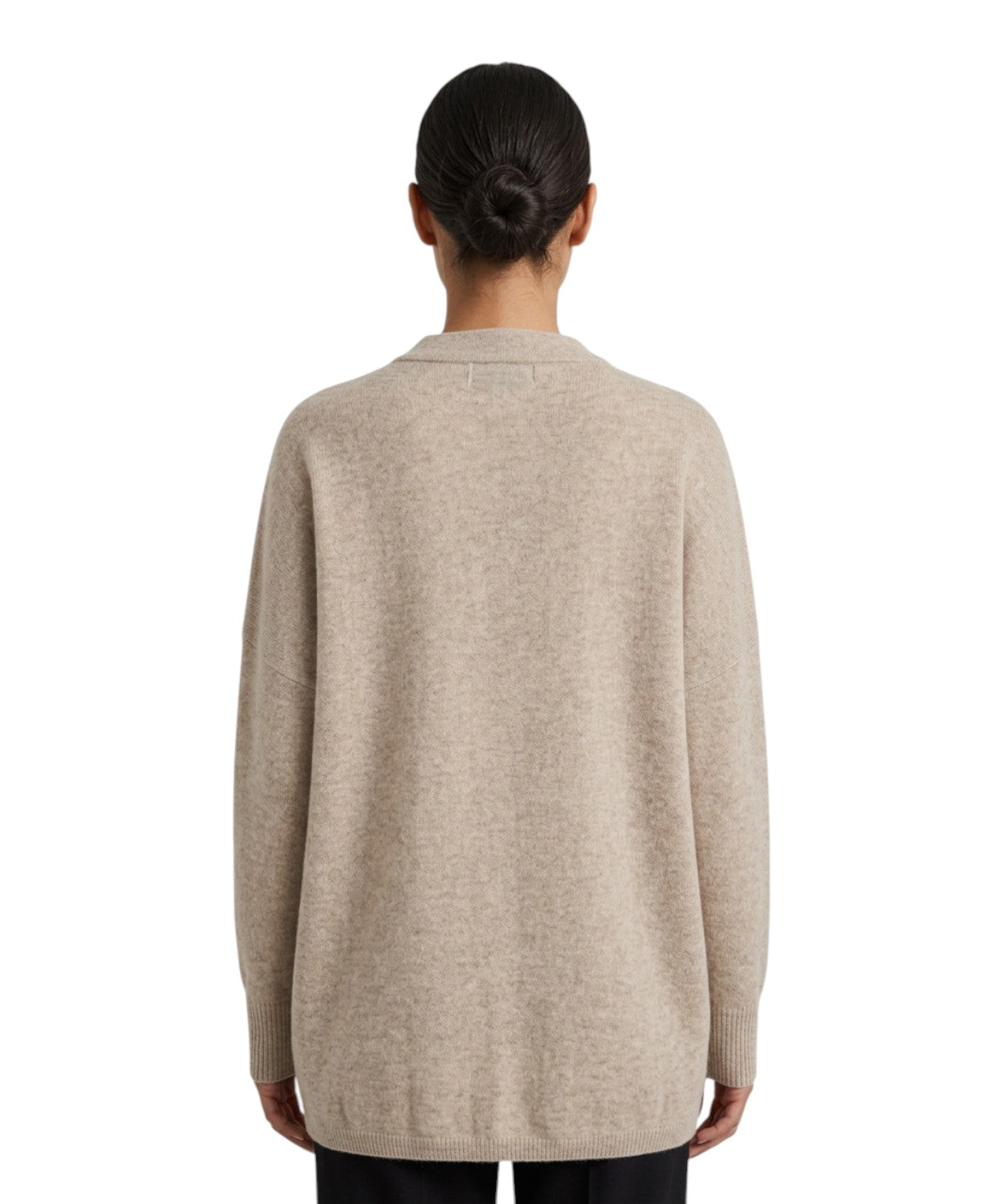 Maglia Poncho Andrea in Cashmere con Collo Camicia