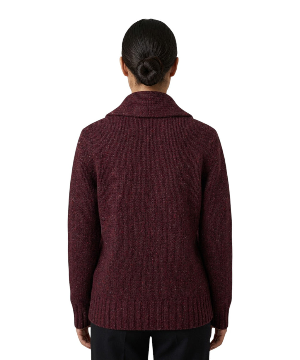 Cardigan Marella Geode in Misto Lana con Scollo