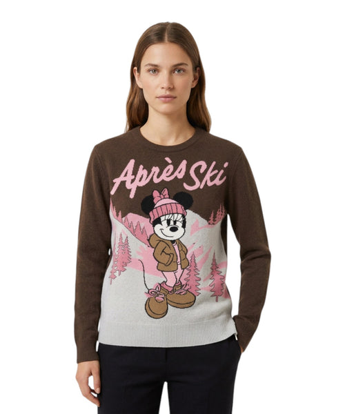 Maglia Girocollo New Queen con Jacquard Minnie