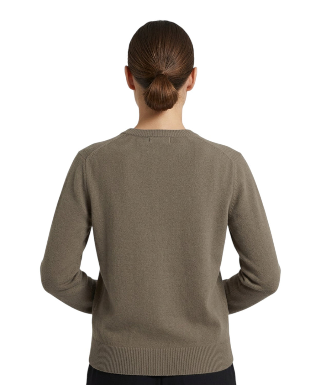 Maglione New Queen in Misto Cashmere con Ricamo Watch