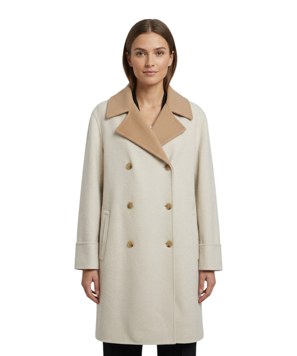 Cappotto Tartina Doppiopetto in Panno di Lana