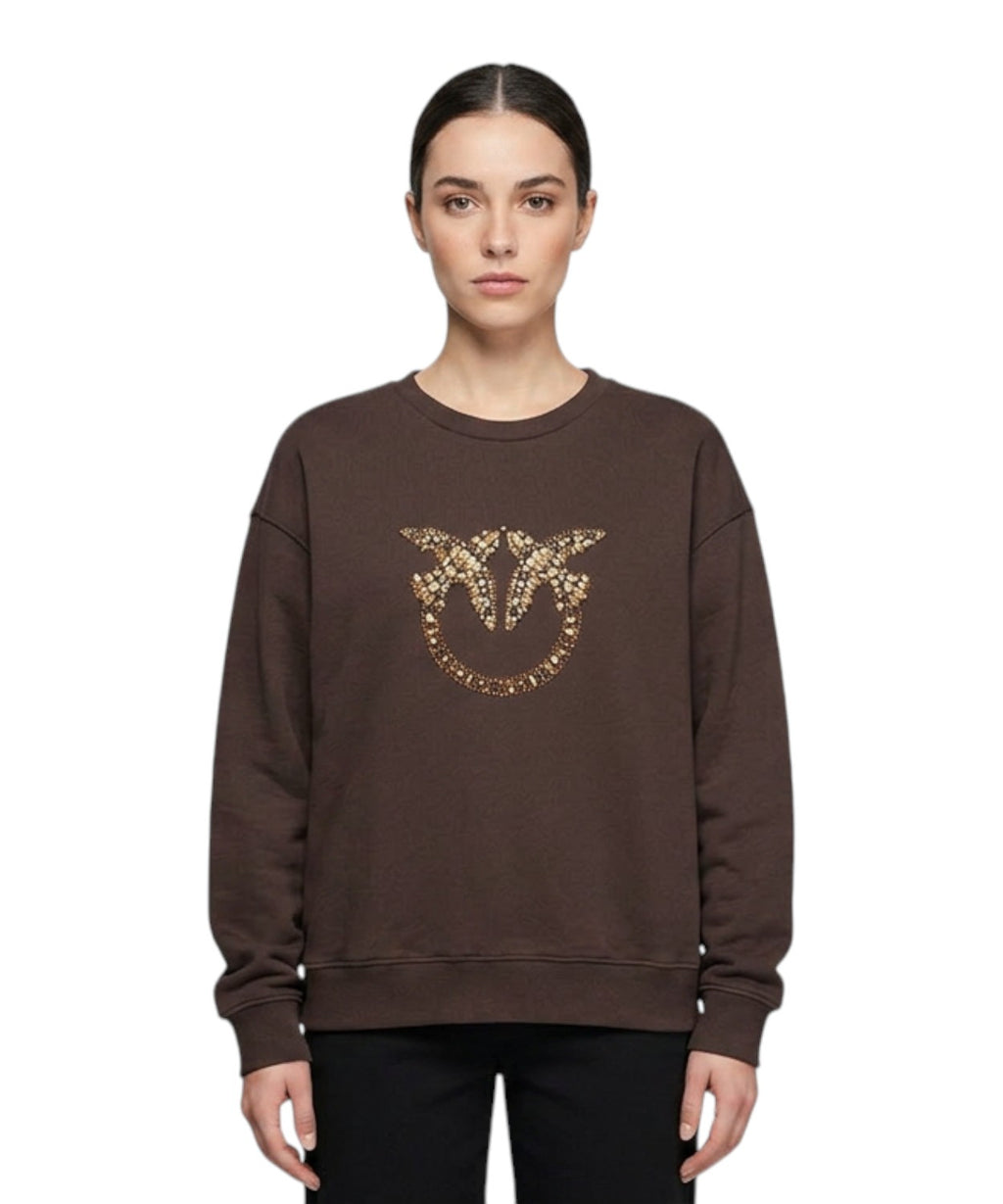 Felpa Pinko Nelly con logo strass