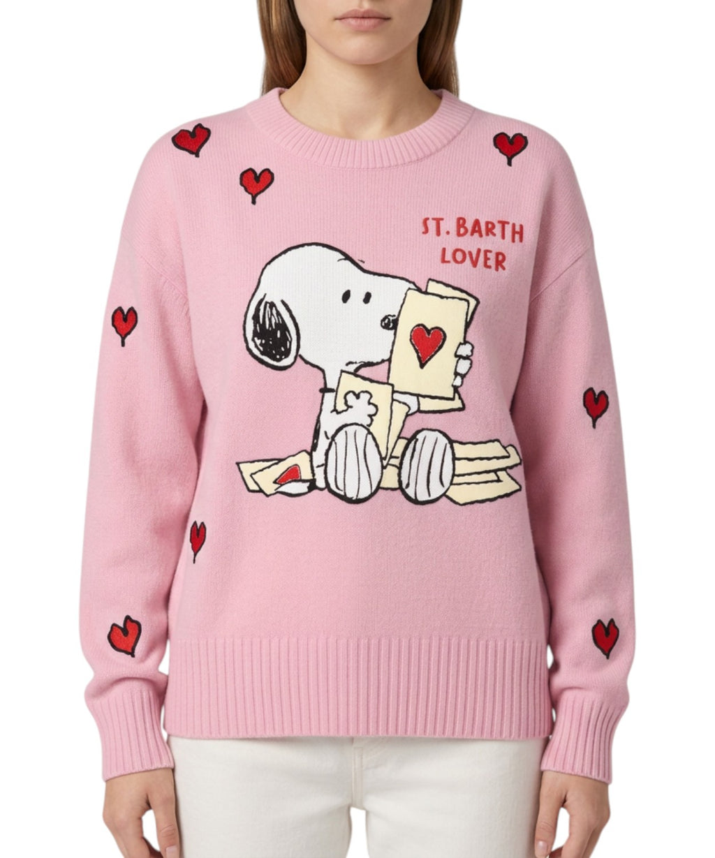 Maglia Girocollo Tessa in Misto Cashmere Snoopy