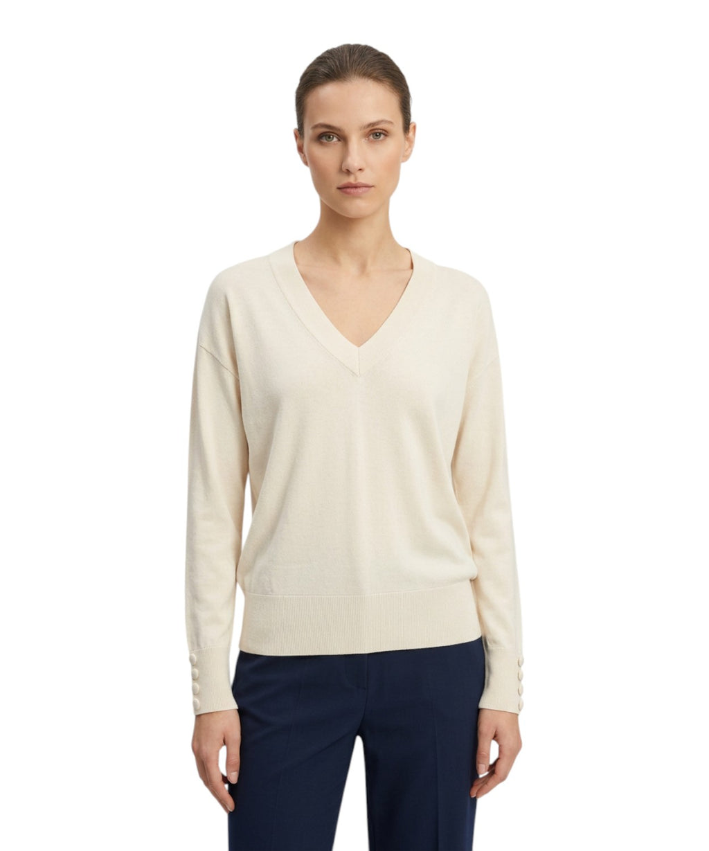 Maglia Marella FACELLA in filo di Cotone con Scollo a V