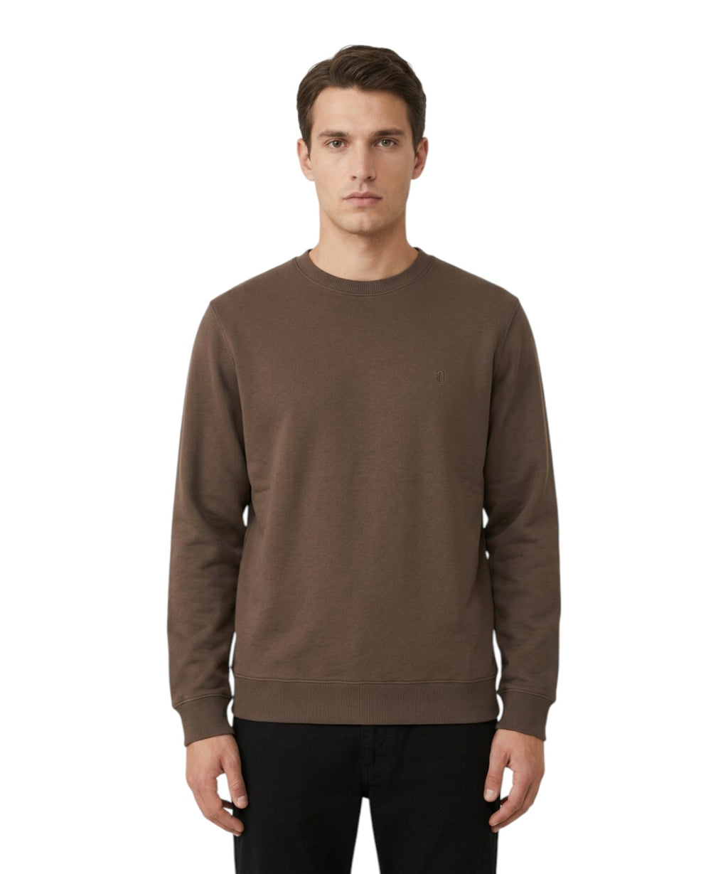 Felpa Uomo Dondup con Logo Ricamato e Regular Fit