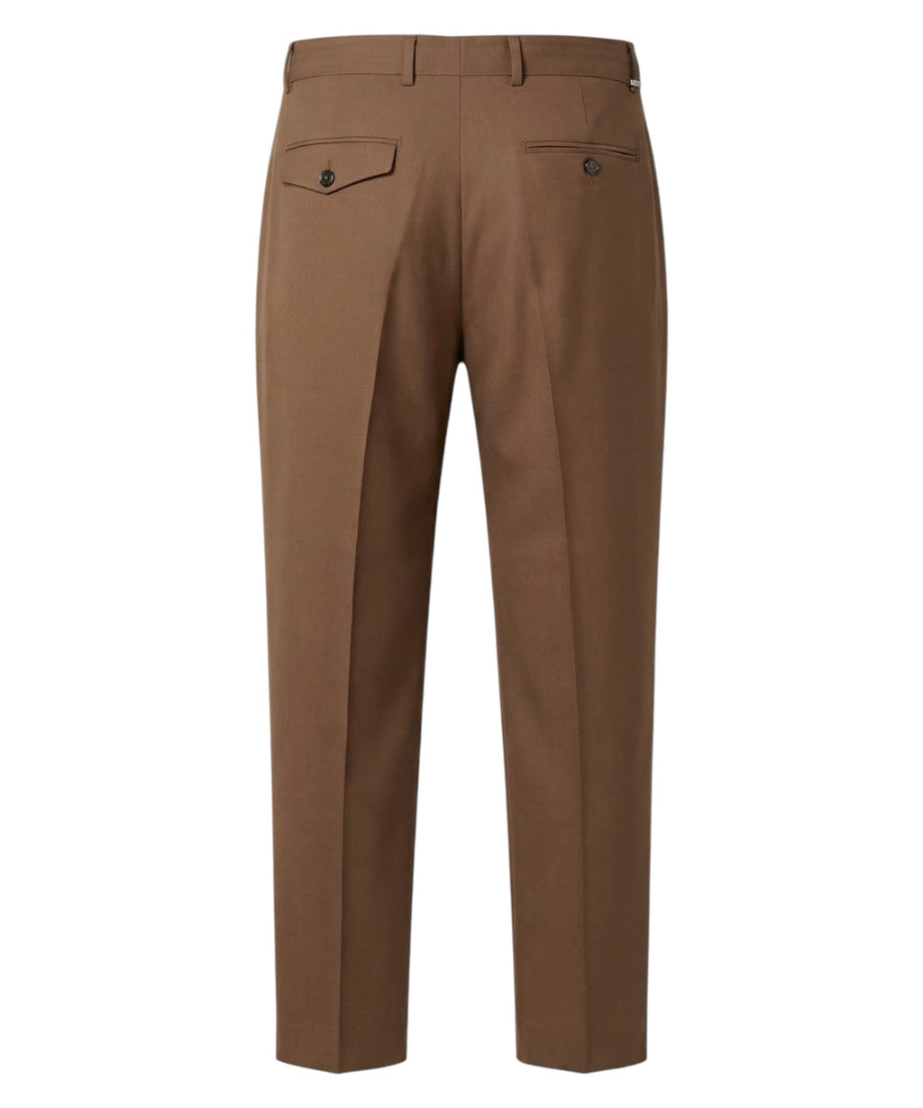 Be Able pantalon homme Tabacco avec boucle et pli central