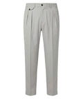 Pantalone Uomo Grigio Doppia Pince Be Able Sammy