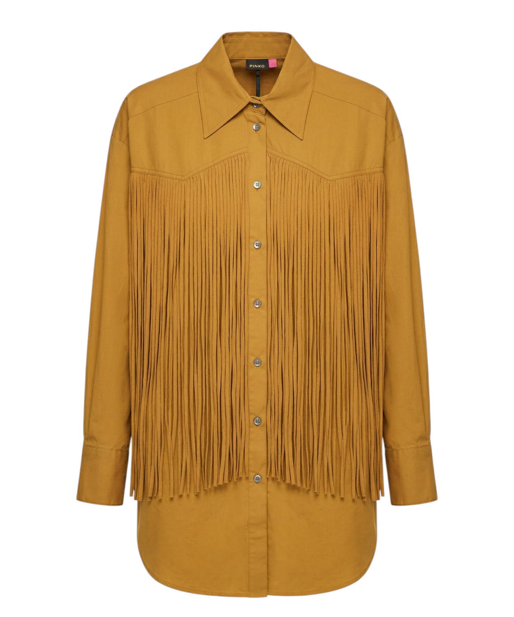 Abito Pinko Alife in Cotone con Frange