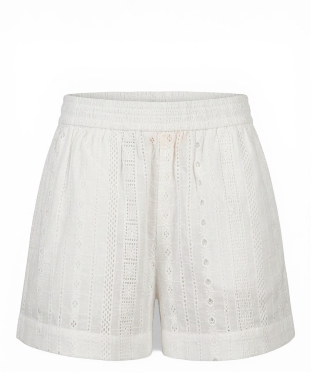 Shorts femme MC2 Saint Barth en dentelle sangallo