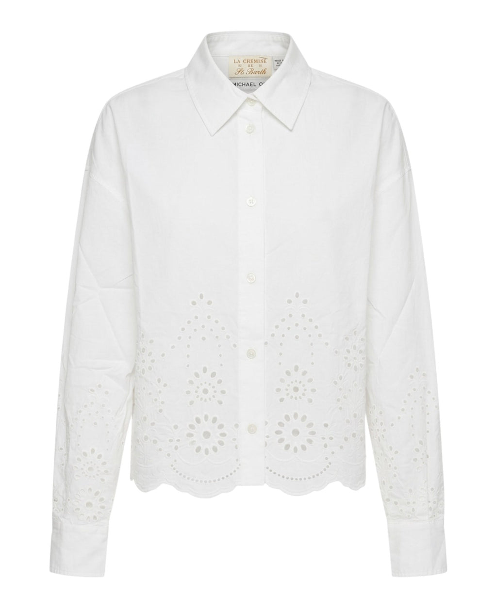 Chemise Oriane MC2 Saint Barth en dentelle sangallo