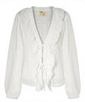 Blouse MC2 Saint Barth en dentelle sangallo avec liens