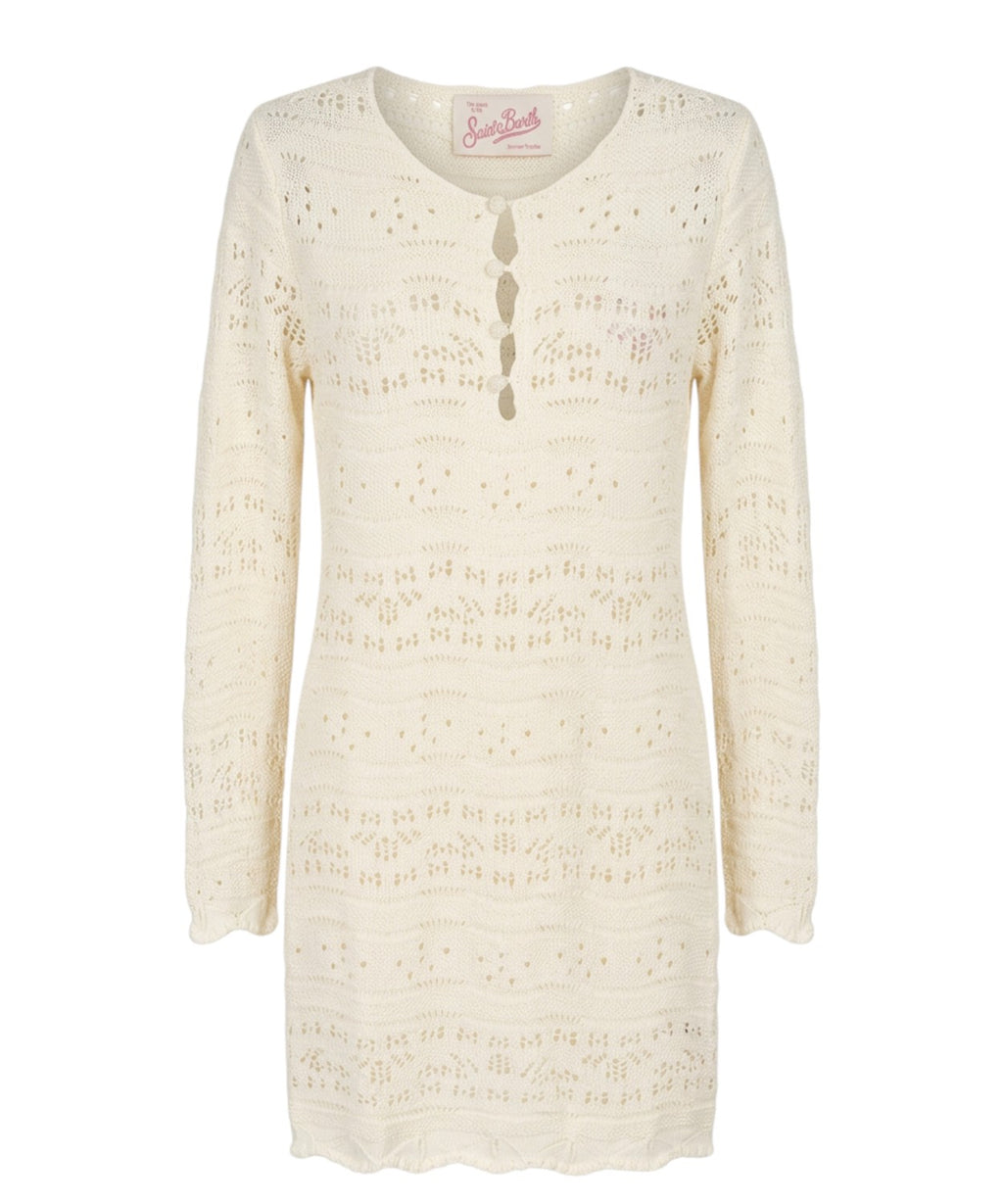 Robe femme ajourée MC2 Saint Barth Ilany avec petits boutons