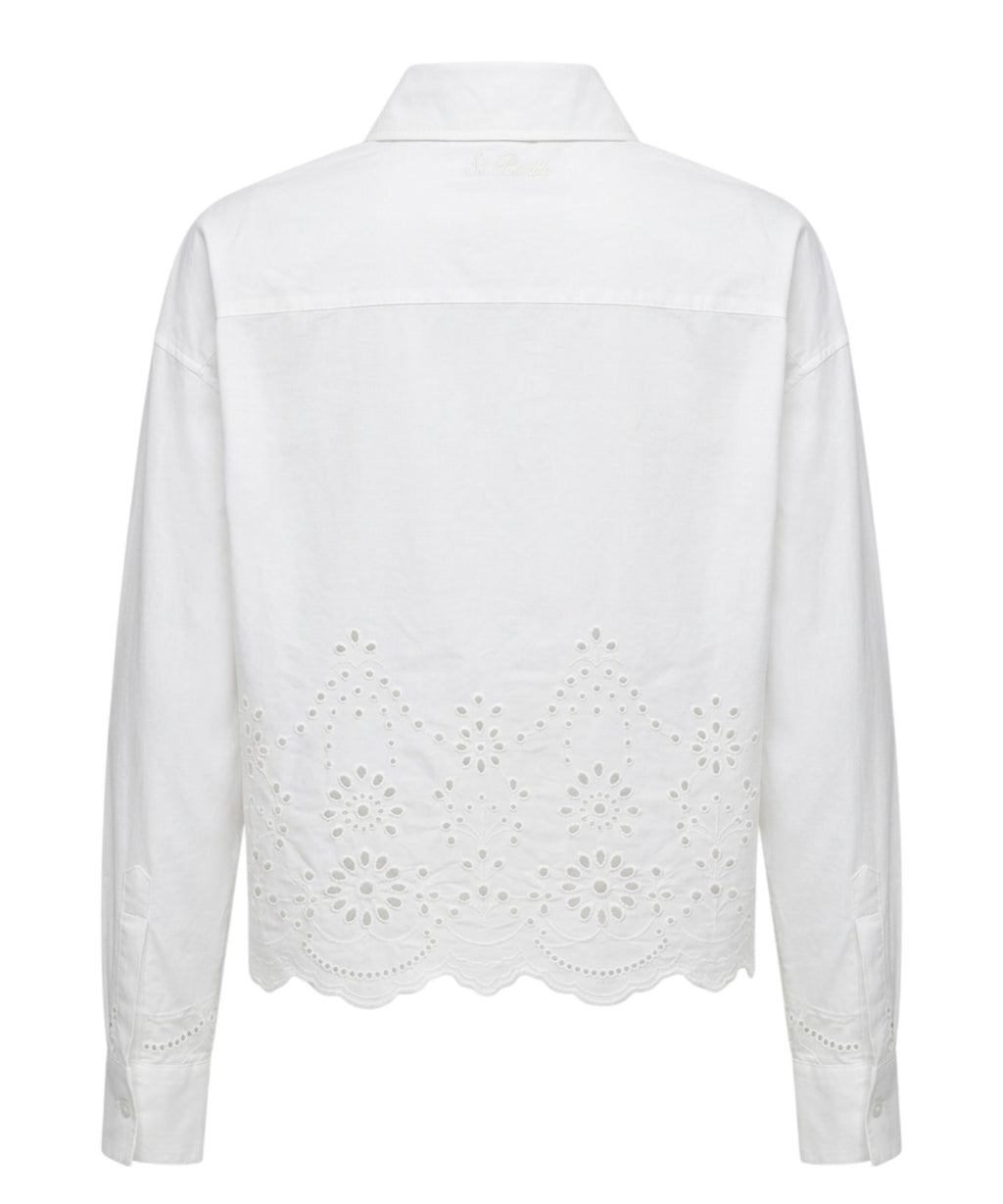 Chemise Oriane MC2 Saint Barth en dentelle sangallo