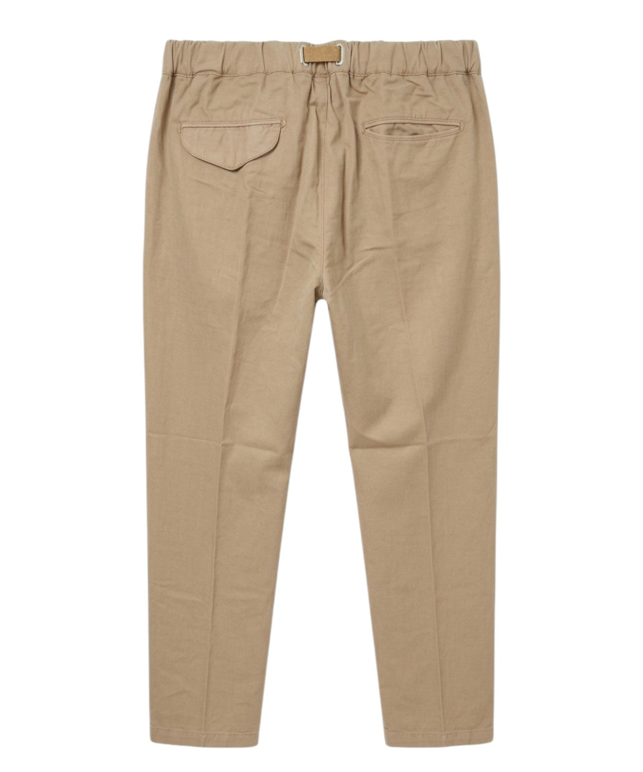 Pantalon GREG Homme White Sand avec Élastique à la Taille en Lin Mélangé