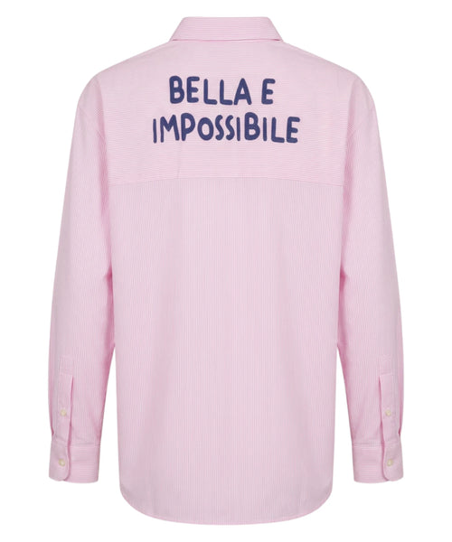 Chemise Brigitte en popeline avec broderie Bella e Impossibile