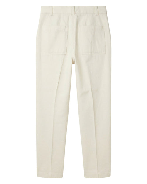 Pantalone Uomo Cotone Bianco con Tasche America