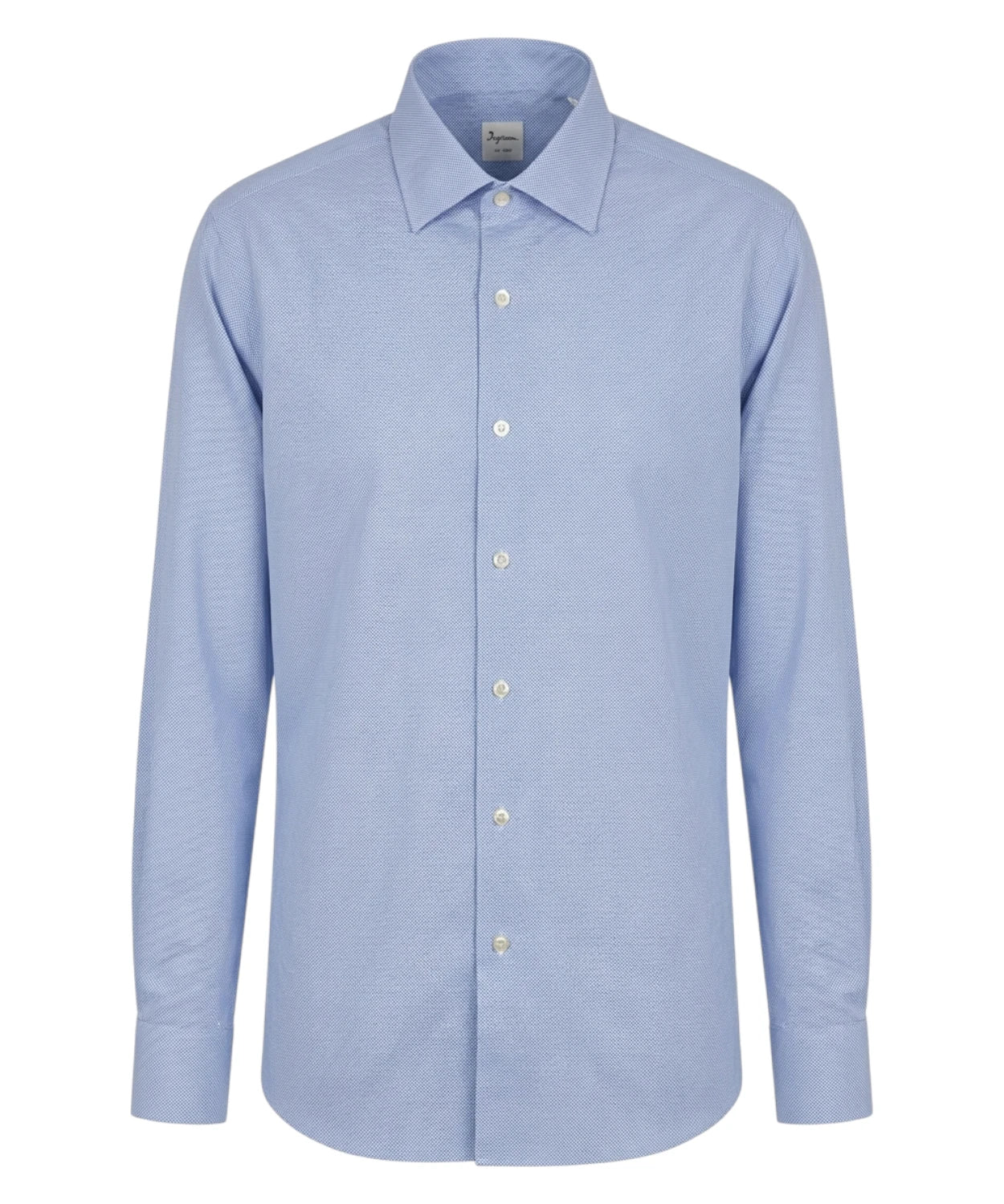 Chemise homme Ingram bleue stretch avec micro-motif