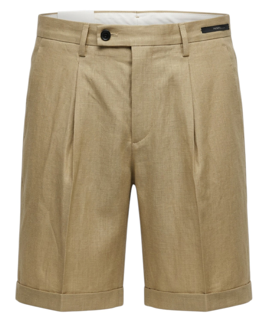 Bermuda homme Harry en 100 % lin avec pinces