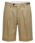 Bermuda homme Harry en 100 % lin avec pinces
