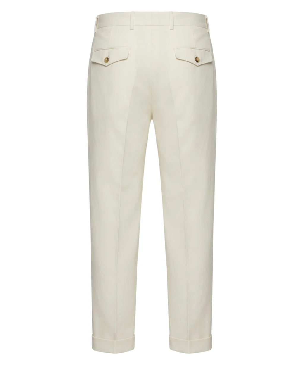 Pantalon blanc coupe sartoriale pour homme