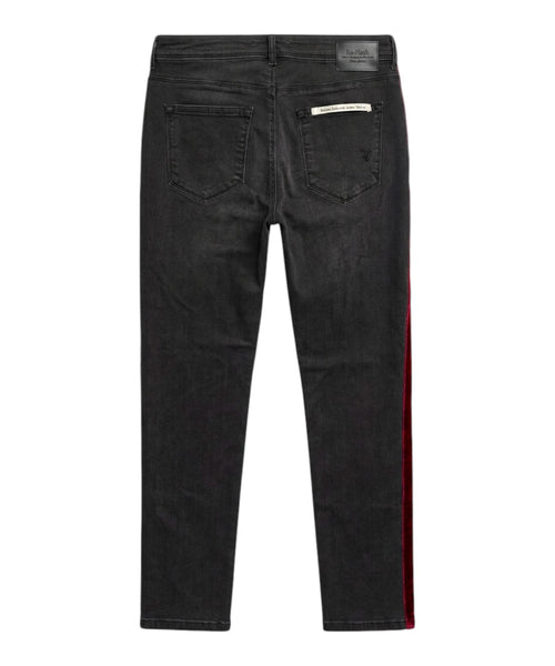 Jean femme Rehash en denim stretch avec bande latérale