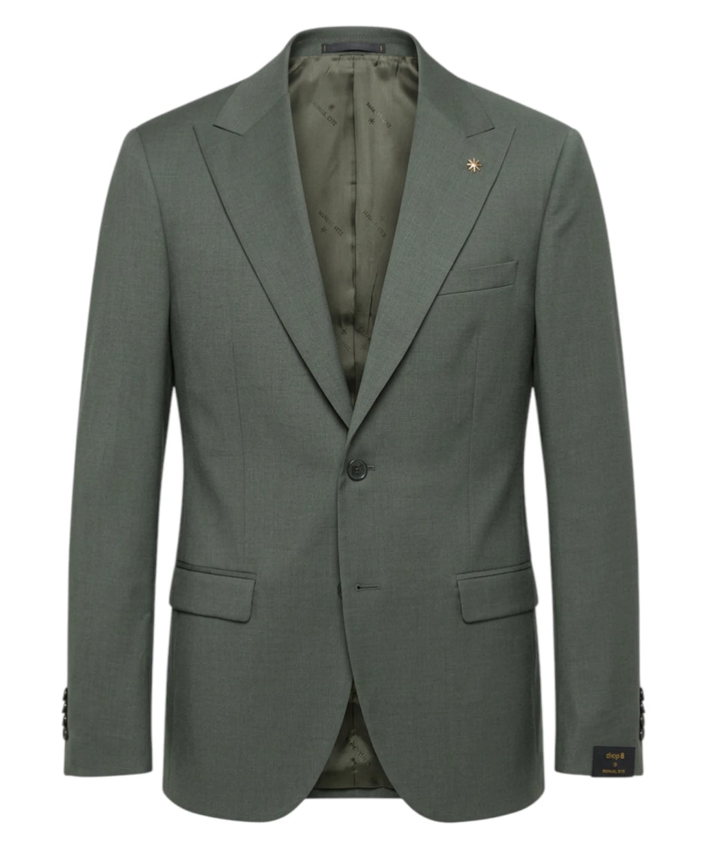 Robe Homme Manuel Ritz Verte en Laine Stretch