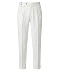 Pantalon blanc coupe sartoriale pour homme