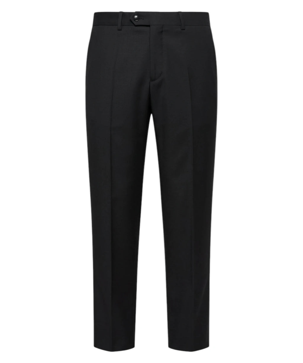 Costume smoking homme noir col châle en laine stretch