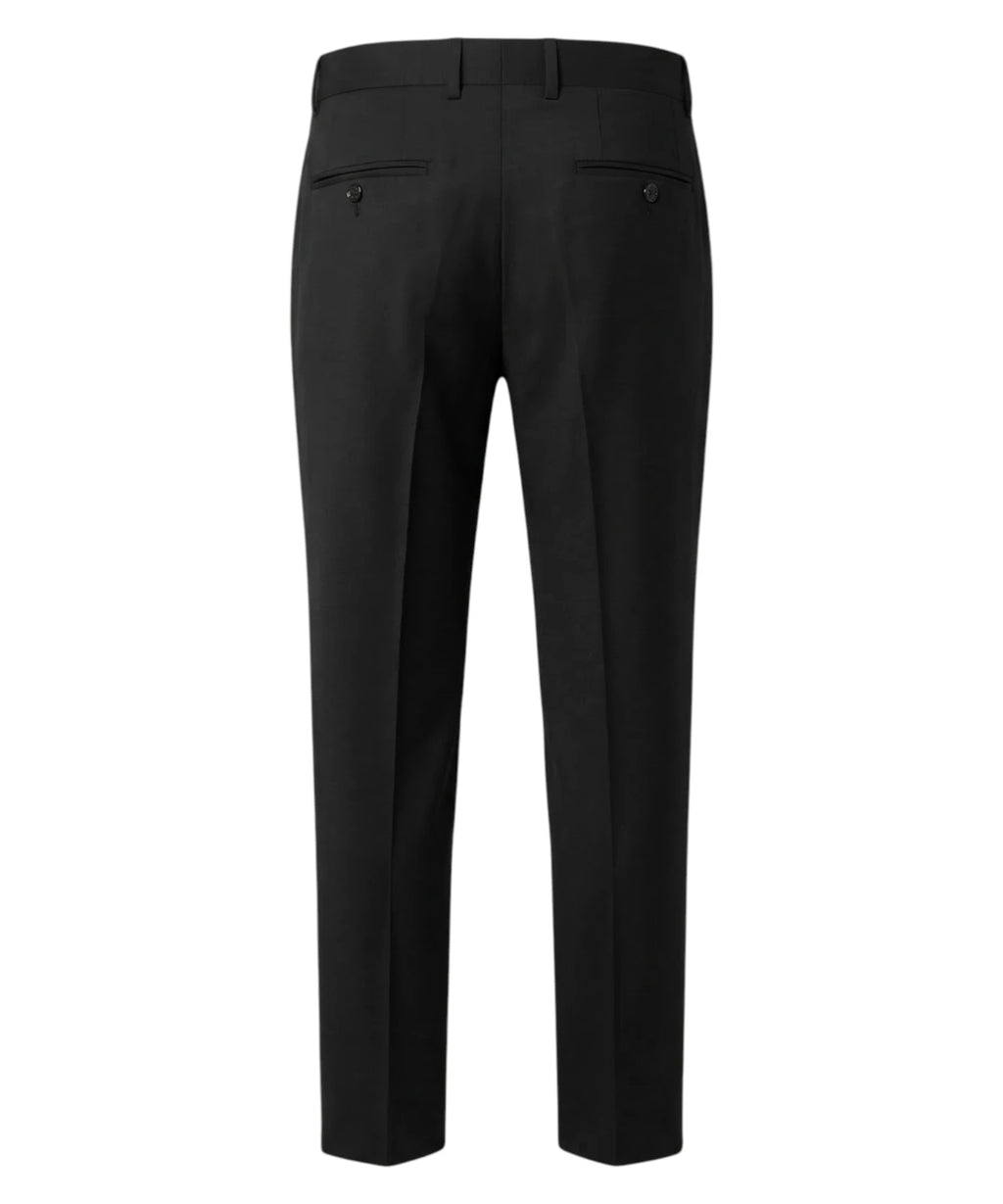 Costume smoking homme noir col châle en laine stretch