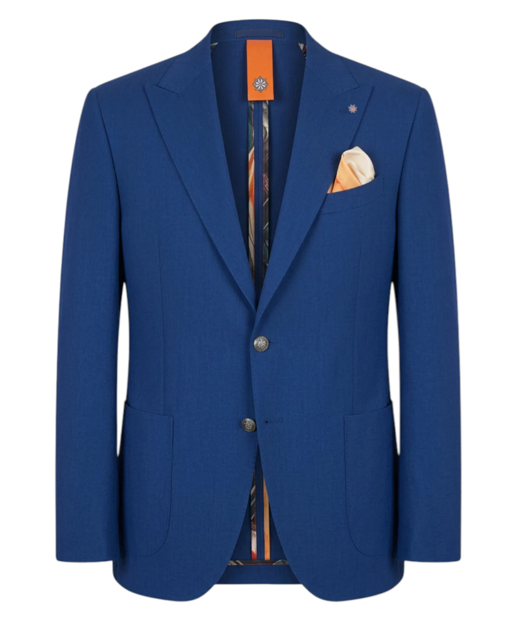 Costume homme bleu Wasabi avec veste et pantalon extensible