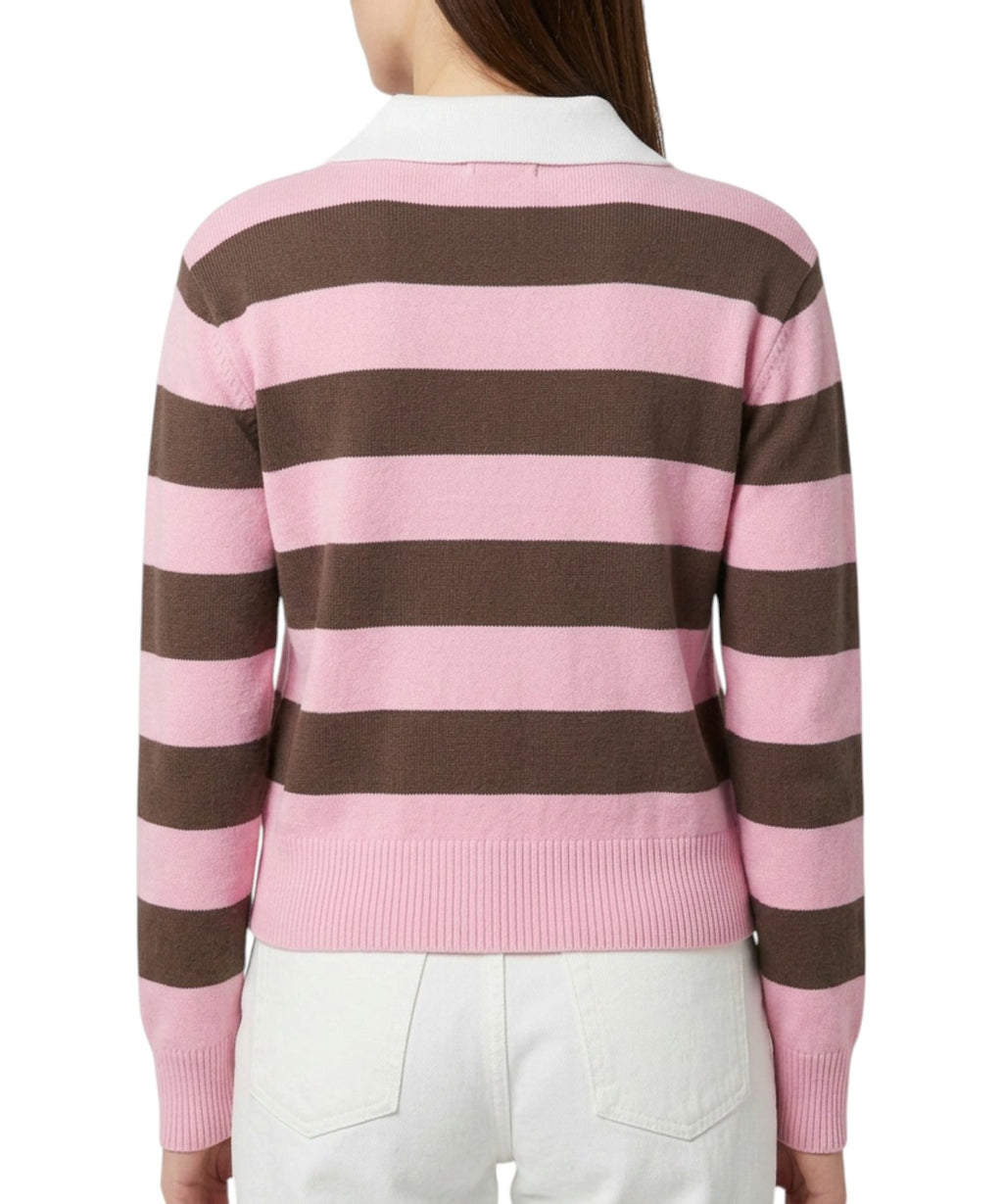 Pull femme MC2 Saint Barth Hadidy avec col et boutons