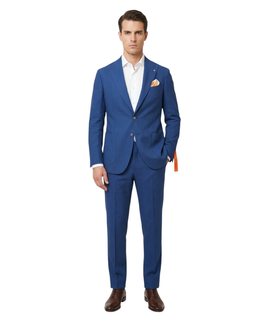 Costume homme bleu Wasabi avec veste et pantalon extensible